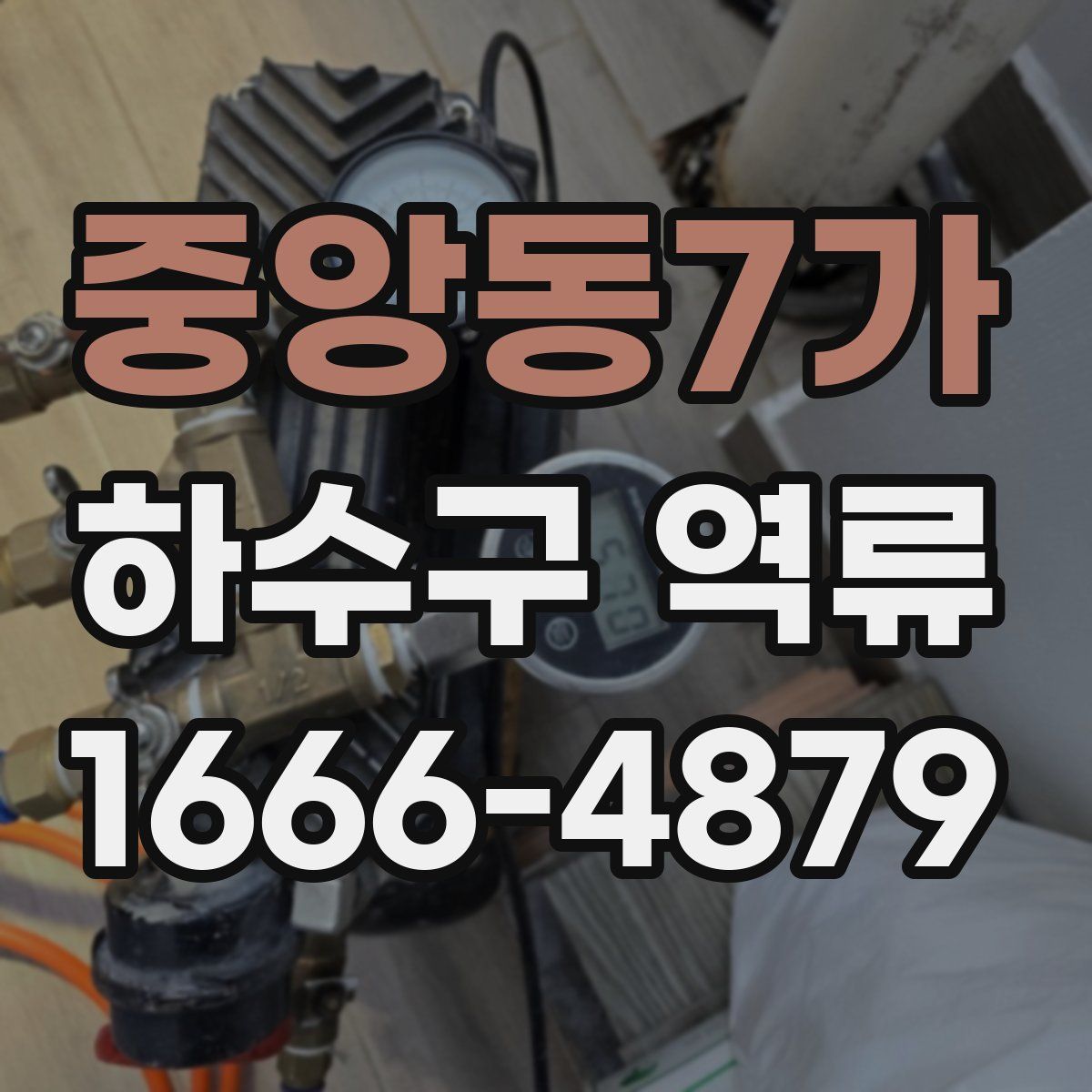중앙동7가 하수구 역류