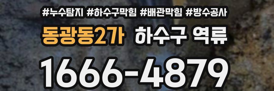 동광동2가 하수구 역류
