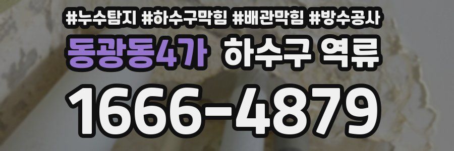 동광동4가 하수구 역류