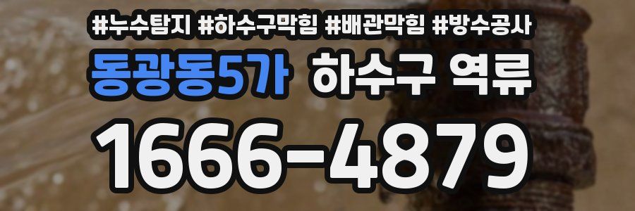 동광동5가 하수구 역류