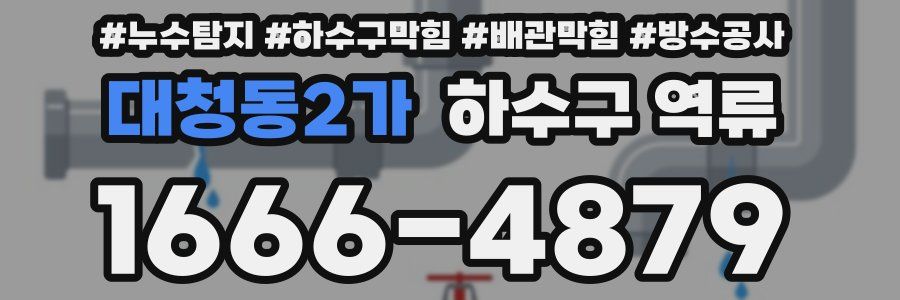 대청동2가 하수구 역류