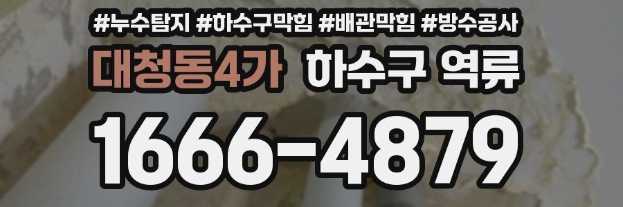 대청동4가 하수구 역류