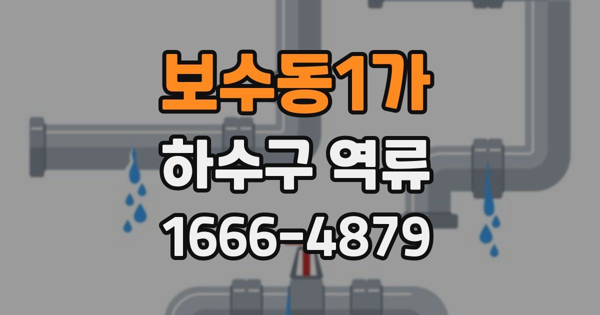 보수동1가 하수구 역류