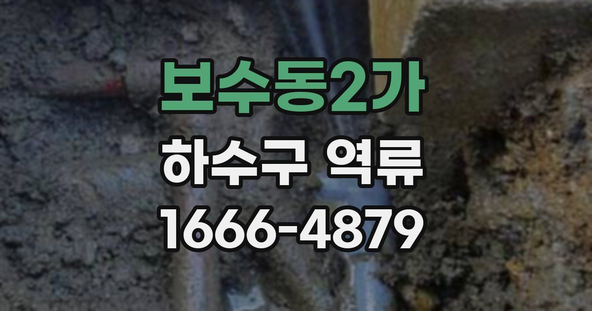 보수동2가 하수구 역류