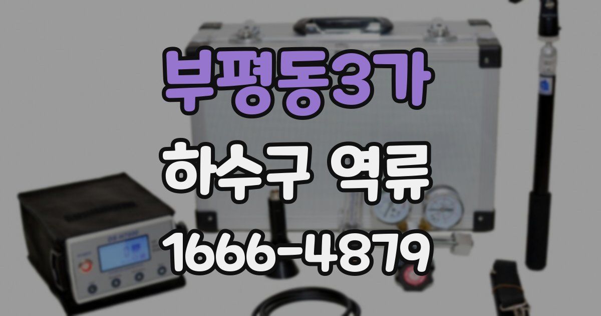 부평동3가 하수구 역류