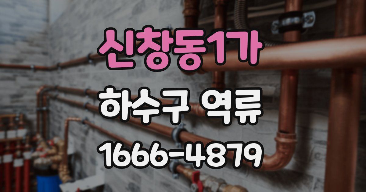 신창동1가 하수구 역류