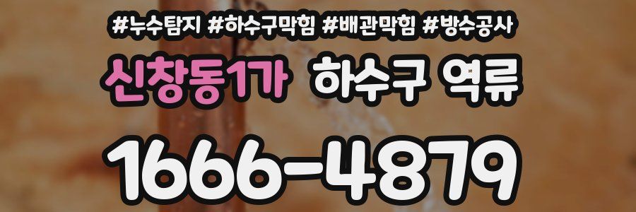 신창동1가 하수구 역류
