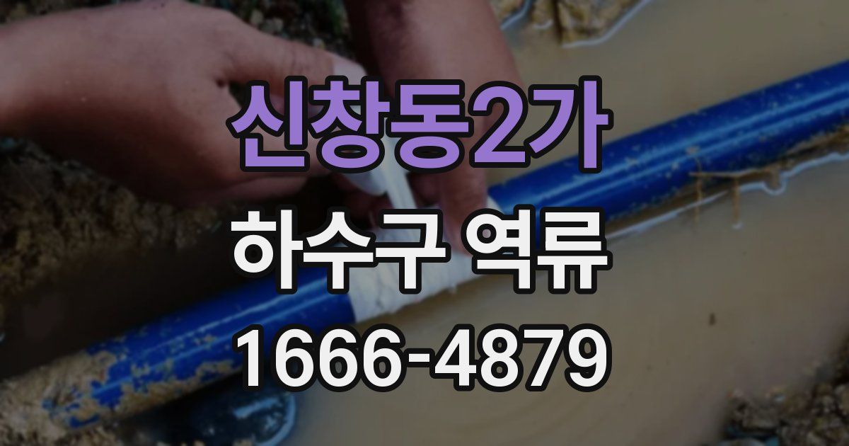 신창동2가 하수구 역류
