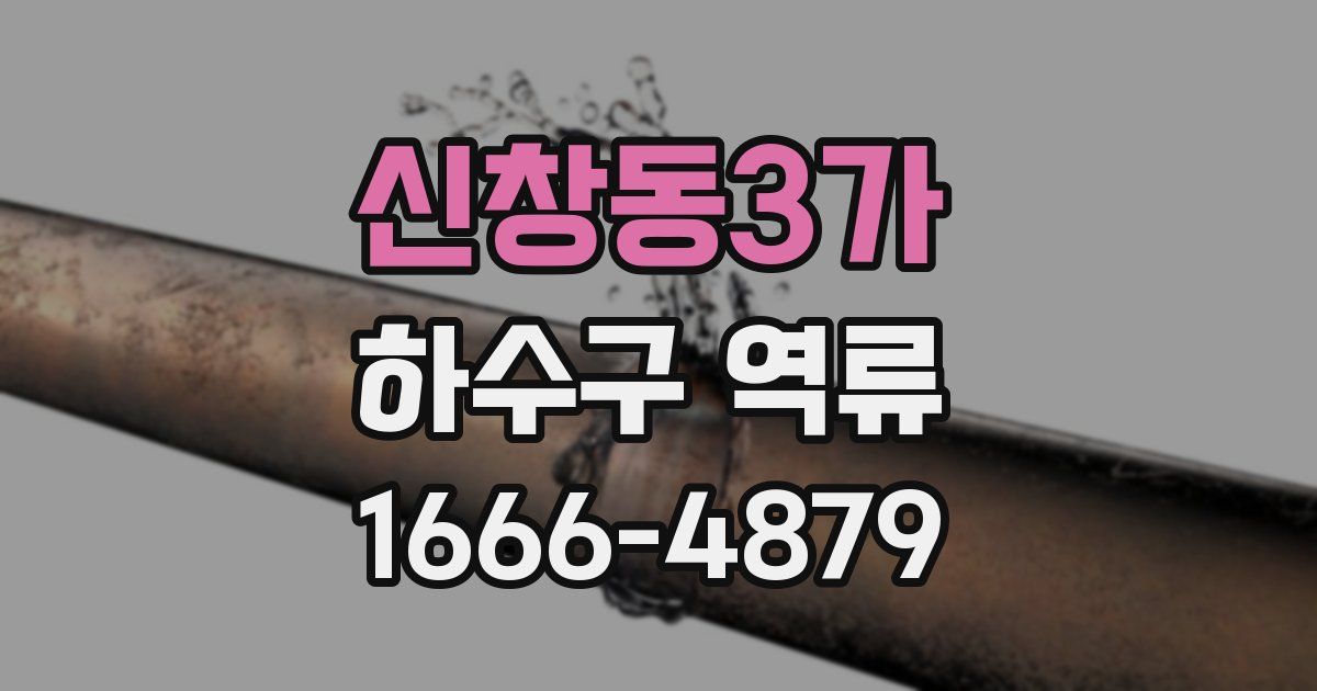 신창동3가 하수구 역류