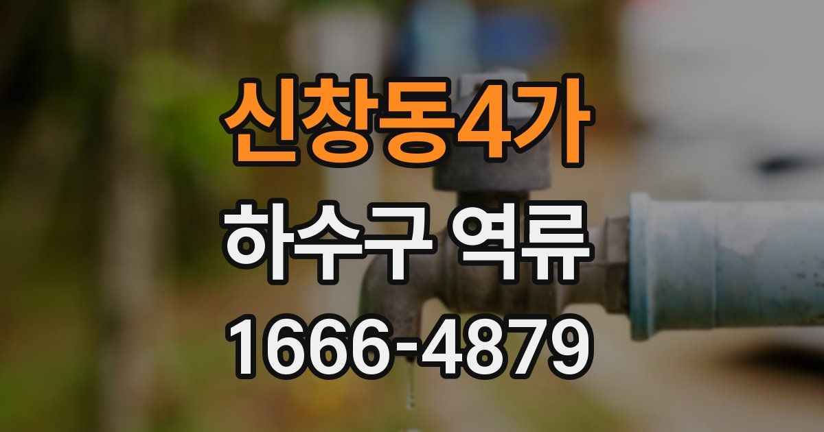 신창동4가 하수구 역류