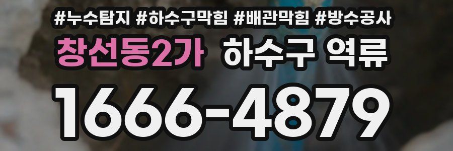 창선동2가 하수구 역류