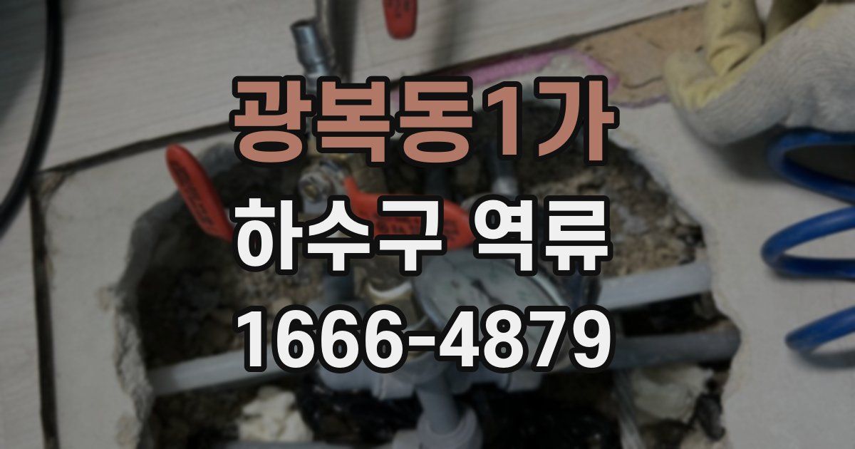 광복동1가 하수구 역류