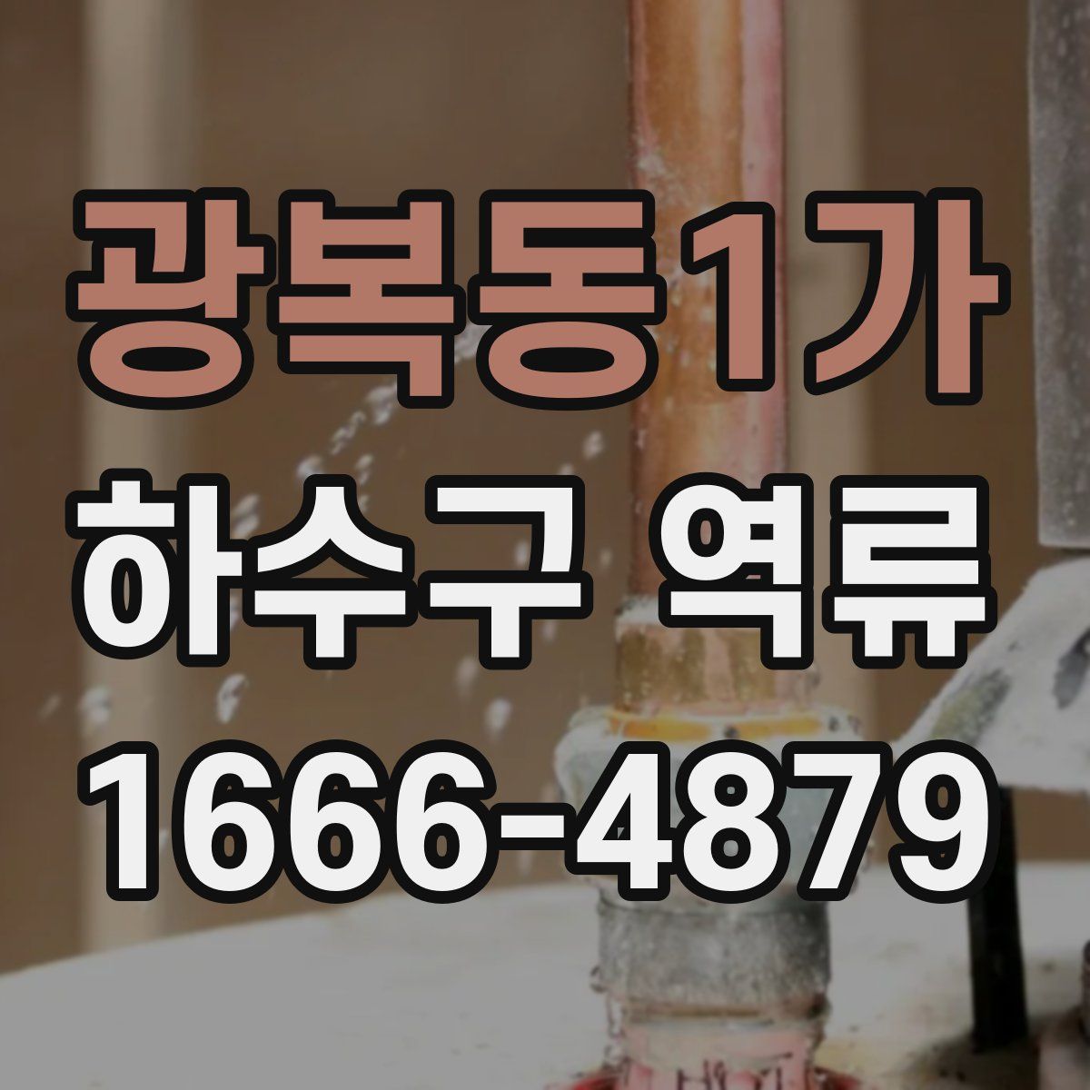광복동1가 하수구 역류