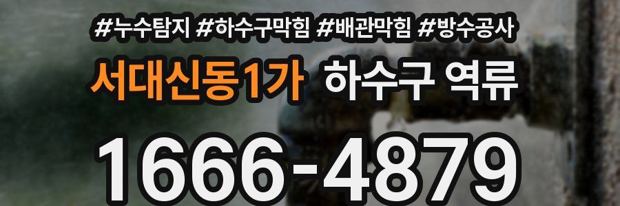 서대신동1가 하수구 역류