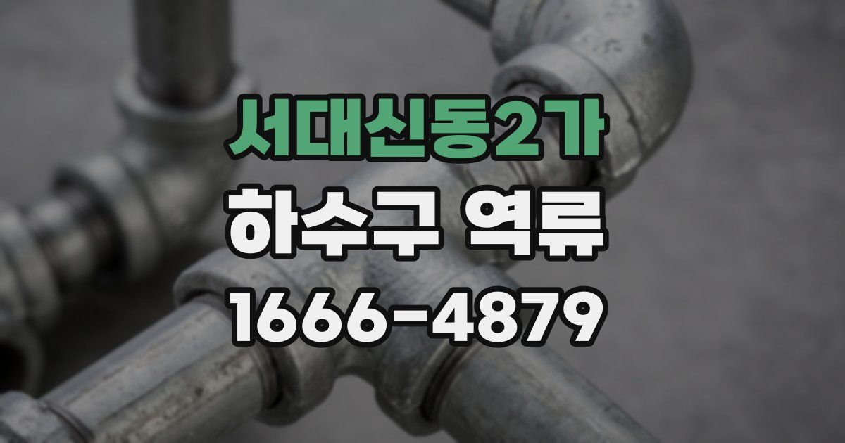 서대신동2가 하수구 역류