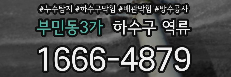 부민동3가 하수구 역류