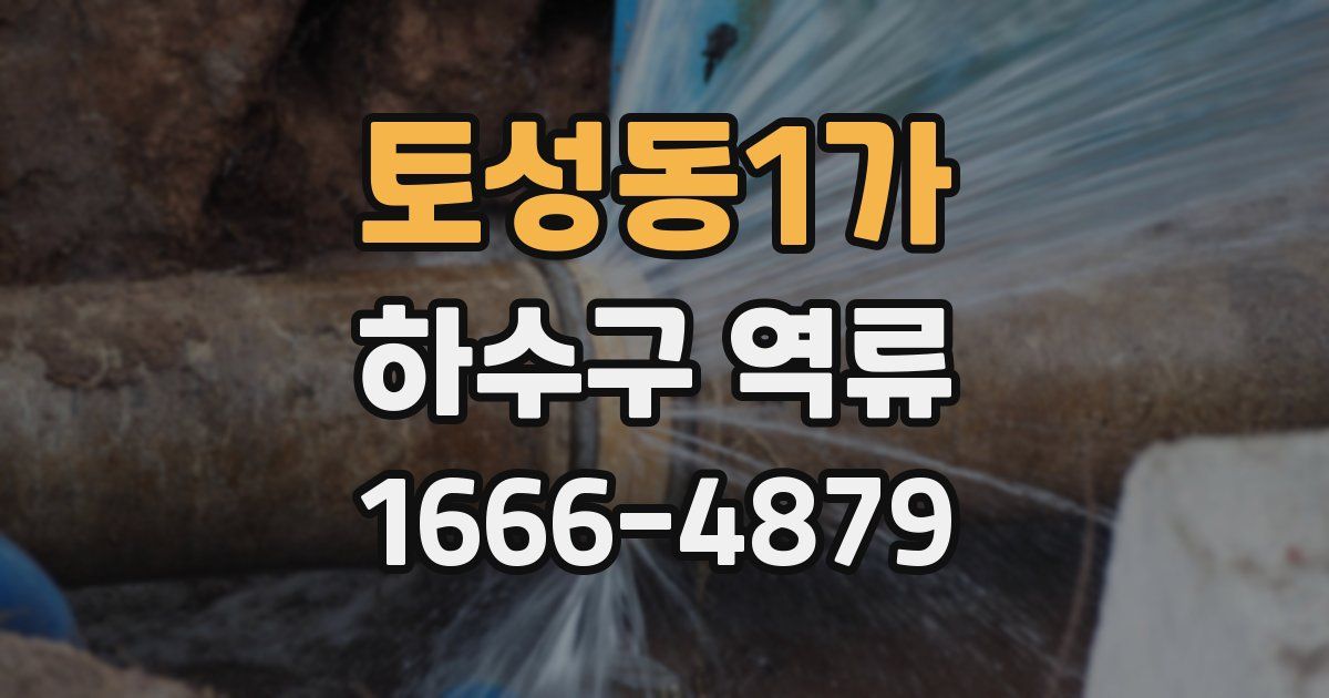 토성동1가 하수구 역류