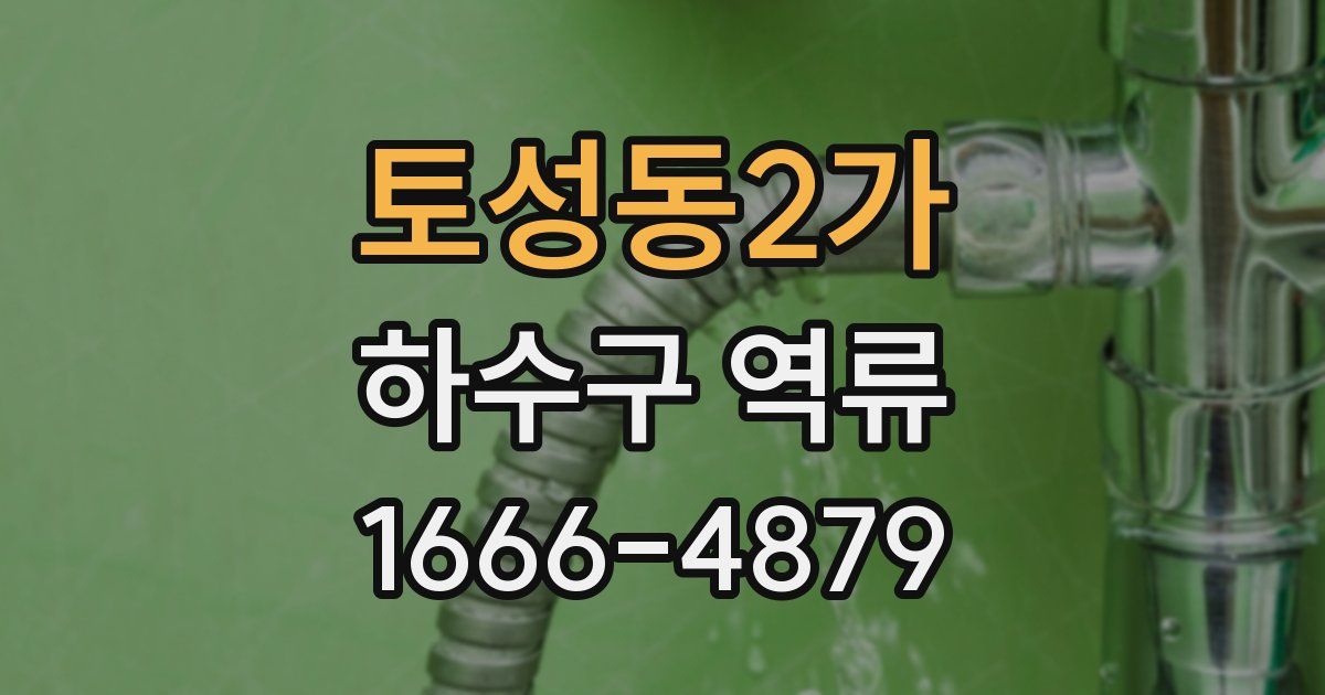 토성동2가 하수구 역류