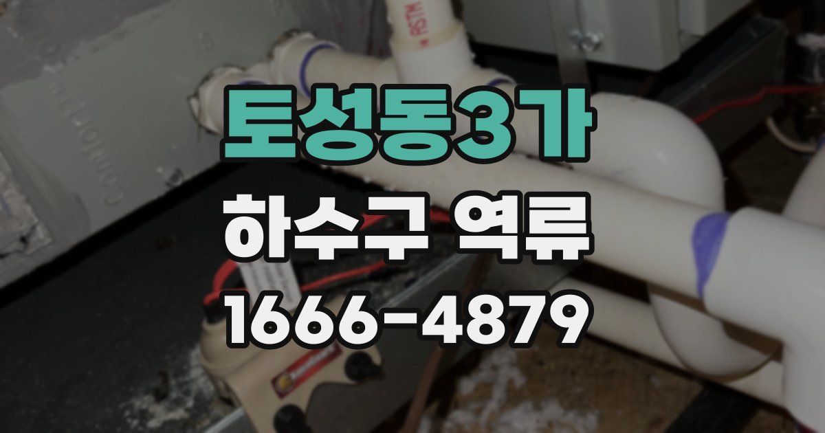 토성동3가 하수구 역류