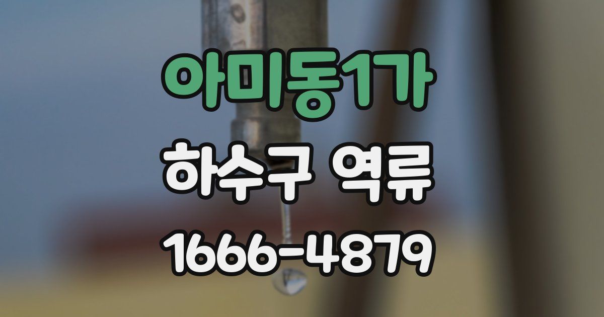 아미동1가 하수구 역류