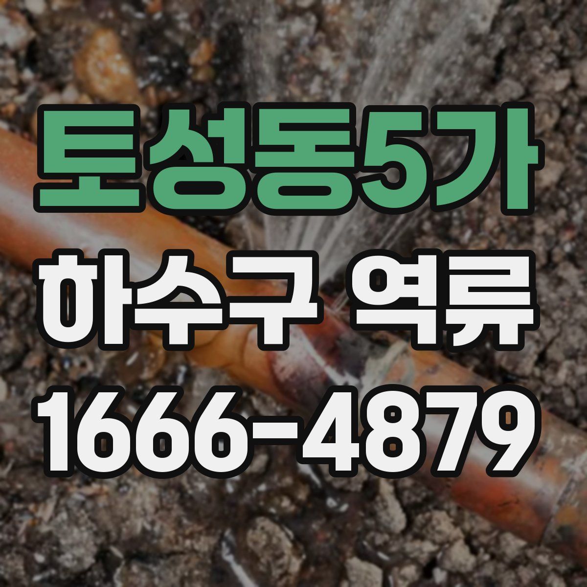 토성동5가 하수구 역류