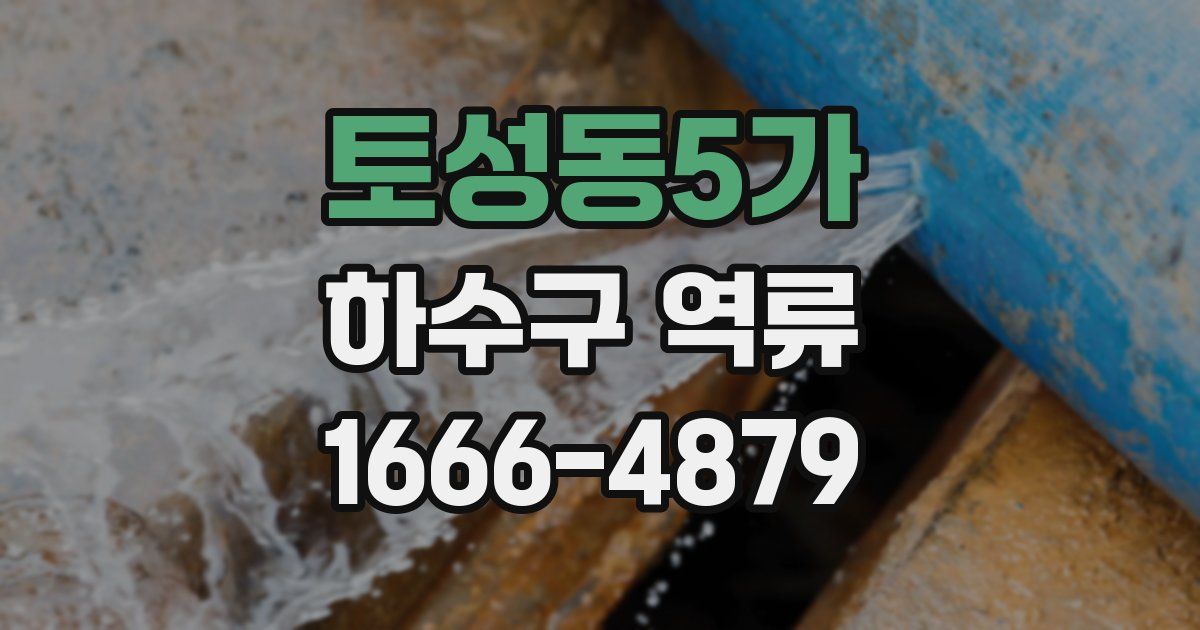 토성동5가 하수구 역류