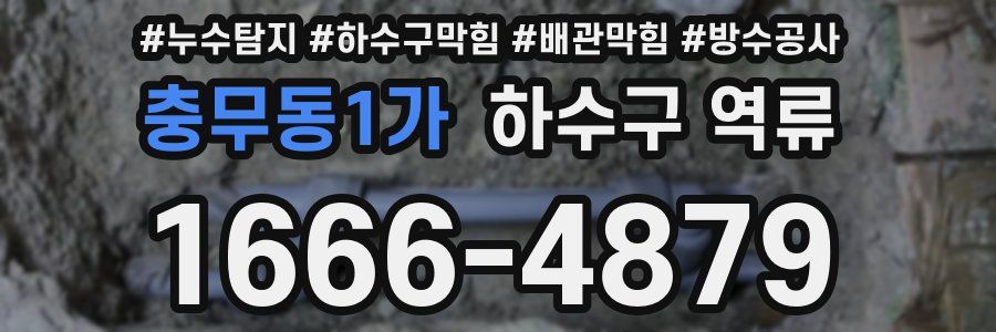 충무동1가 하수구 역류