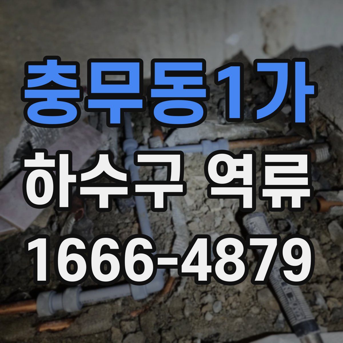 충무동1가 하수구 역류