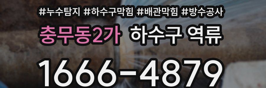 충무동2가 하수구 역류