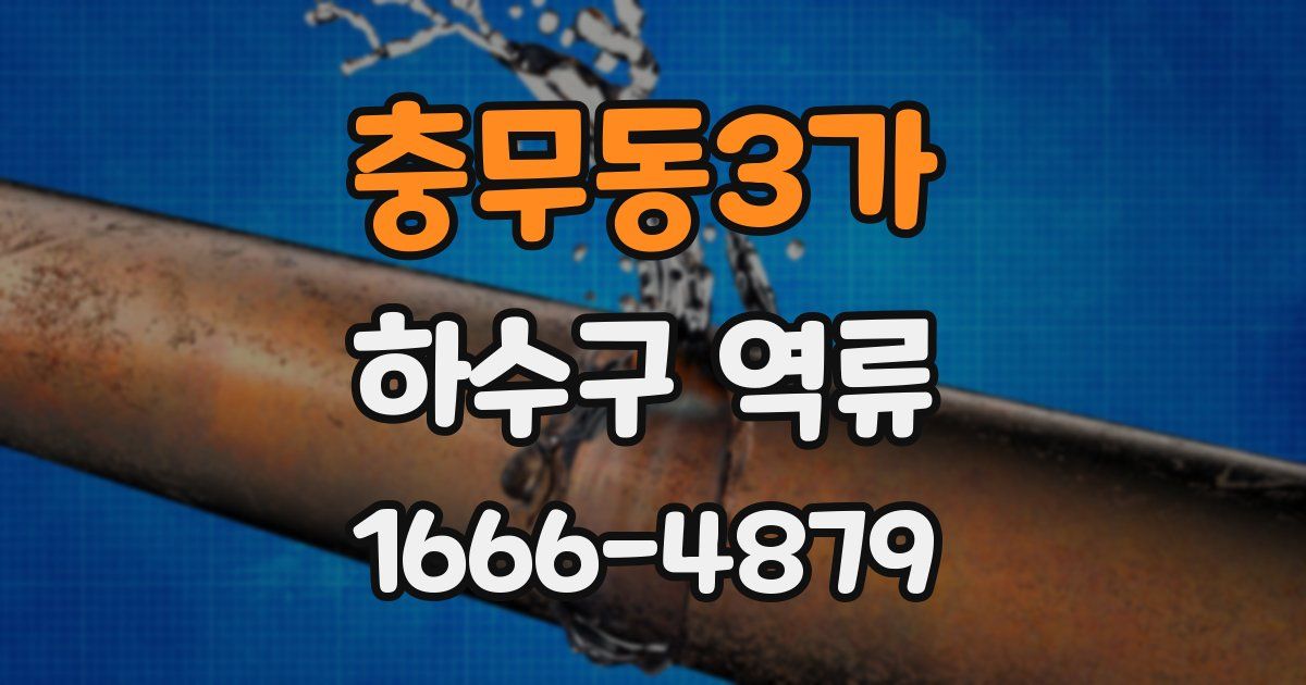 충무동3가 하수구 역류
