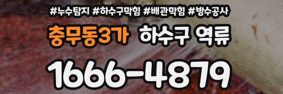 충무동3가 하수구 역류