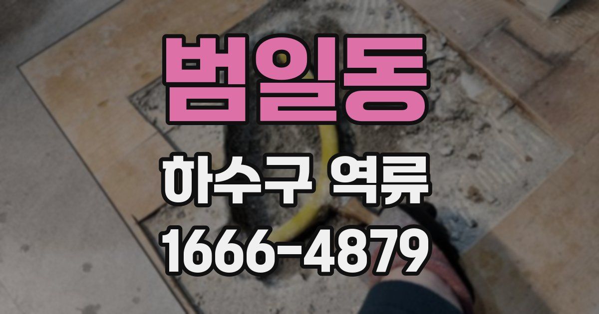 범일동 하수구 역류