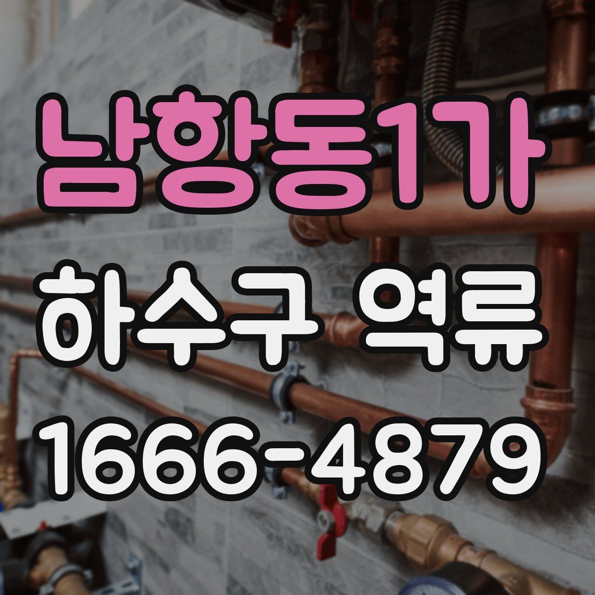 남항동1가 하수구 역류