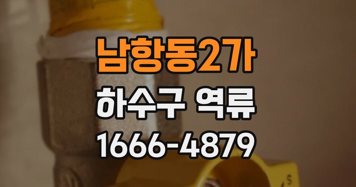 남항동2가 하수구 역류
