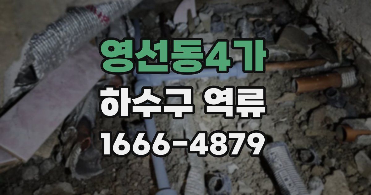 영선동4가 하수구 역류