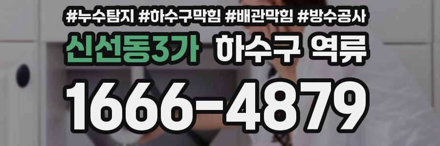 신선동3가 하수구 역류