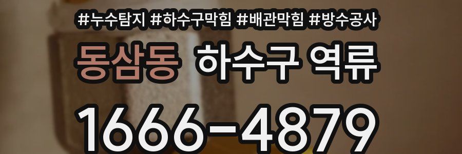 동삼동 하수구 역류