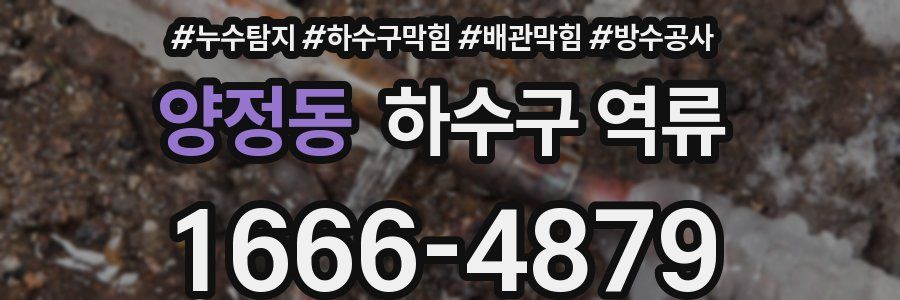 양정동 하수구 역류