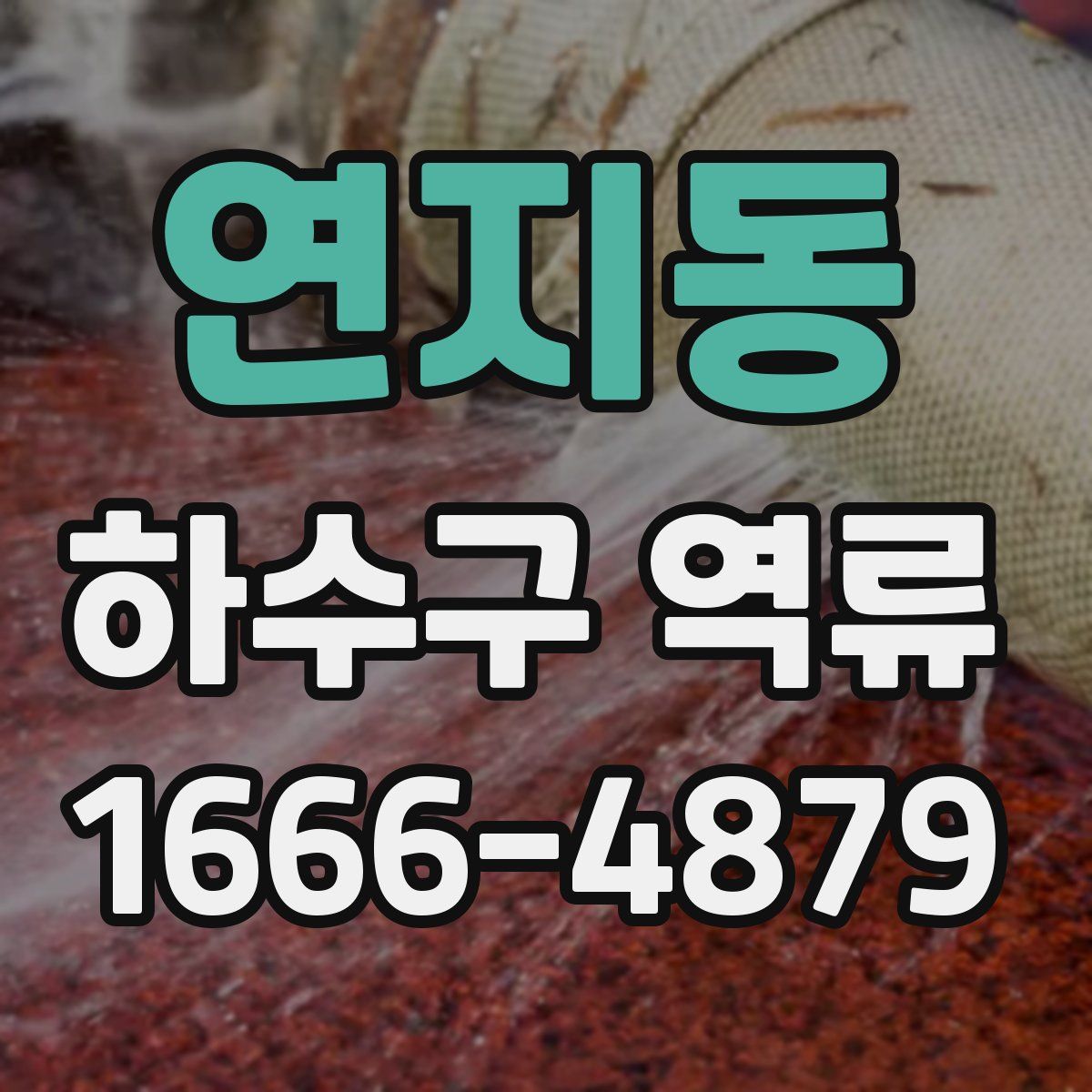 연지동 하수구 역류
