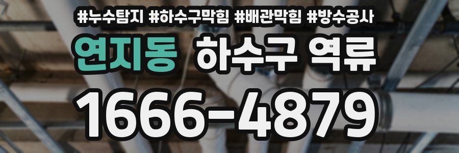 연지동 하수구 역류