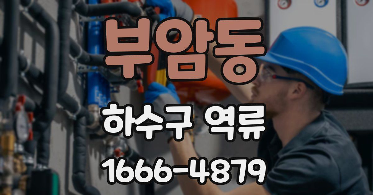 부암동 하수구 역류