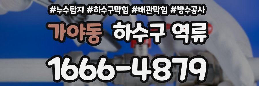 가야동 하수구 역류