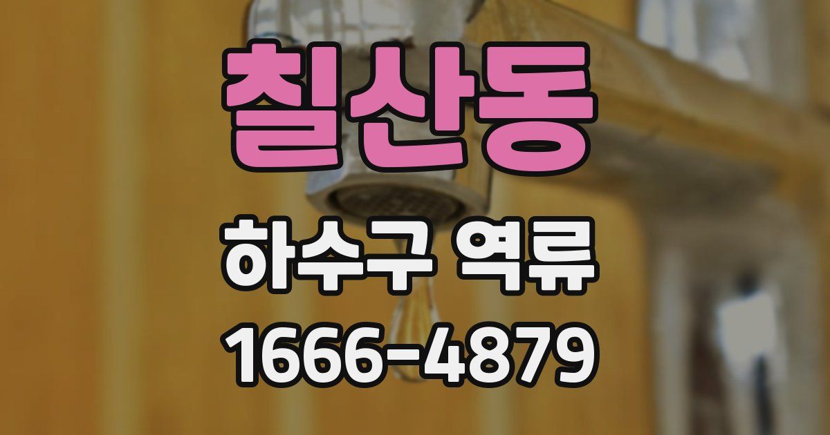 칠산동 하수구 역류