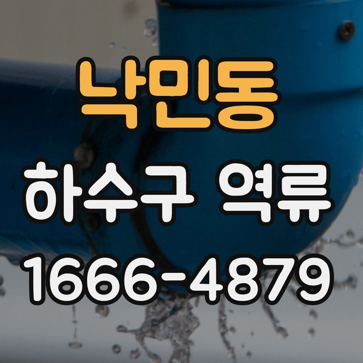 낙민동 하수구 역류