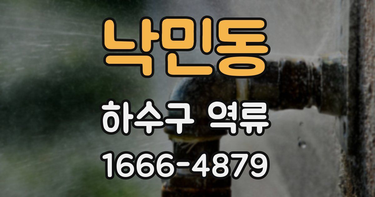 낙민동 하수구 역류