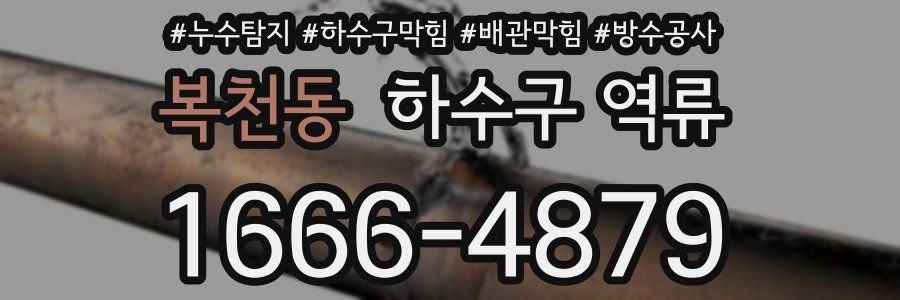 복천동 하수구 역류