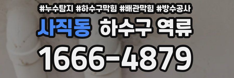 사직동 하수구 역류
