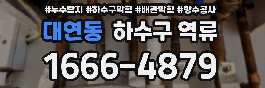 대연동 하수구 역류