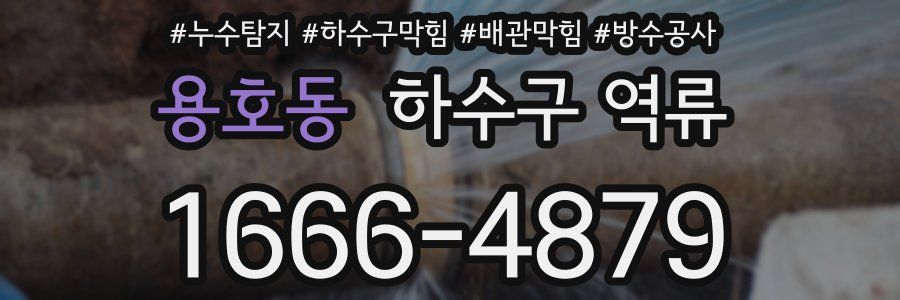 용호동 하수구 역류