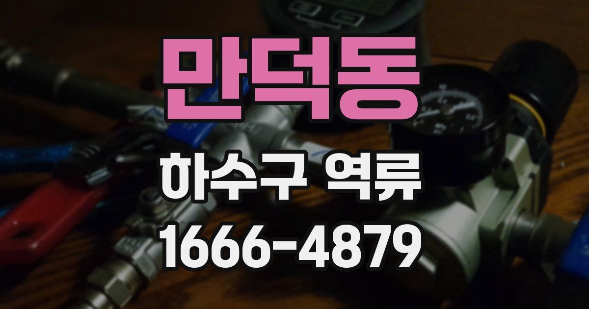 만덕동 하수구 역류